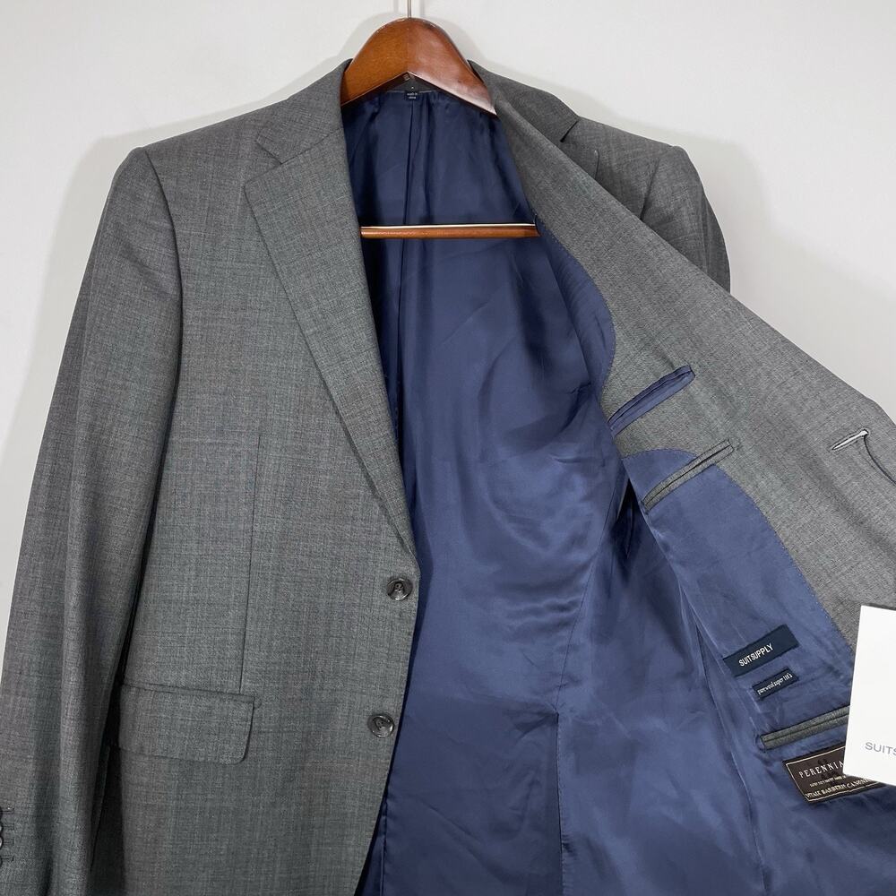 NEW Suitsupply Napoli 40R Gray VBC Perennial Suit Jacket Sport Coat Blazer
